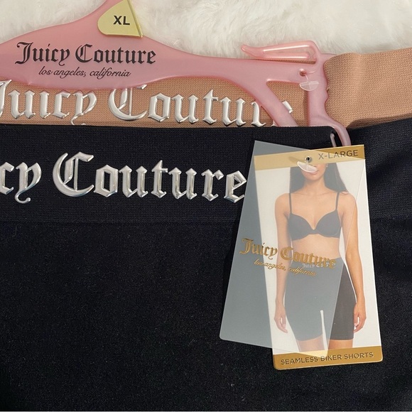 Juicy Couture Seamless Shaping Biker Shorts Slimming Set Black Beige NWT Size XL - Picture 5 of 8